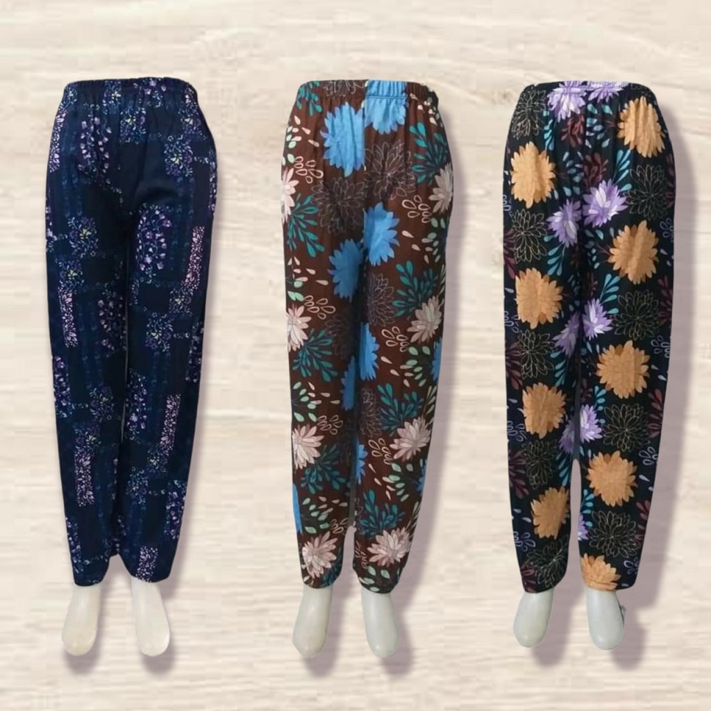 Legging Hyget Motif / Celamis Panjang Pendek Standar Jumbo / Leging Dalaman Gamis Model Kulot / Celana Wanita