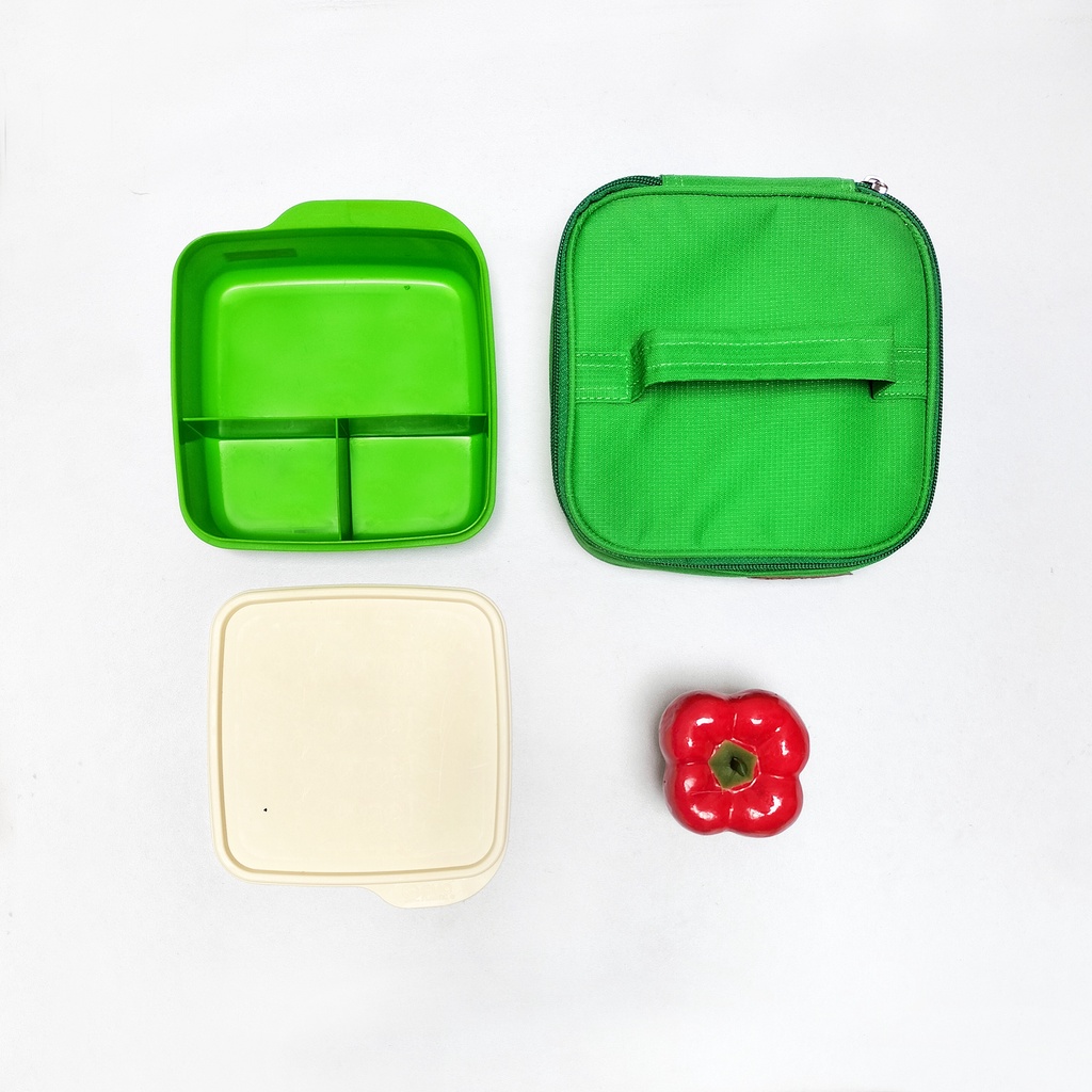 Lunch bag set kotak makan Clio mini 1 set tas bekal Lolly tuppy lunch bag anti air kotak bekal anak sekolah kotak makan anak