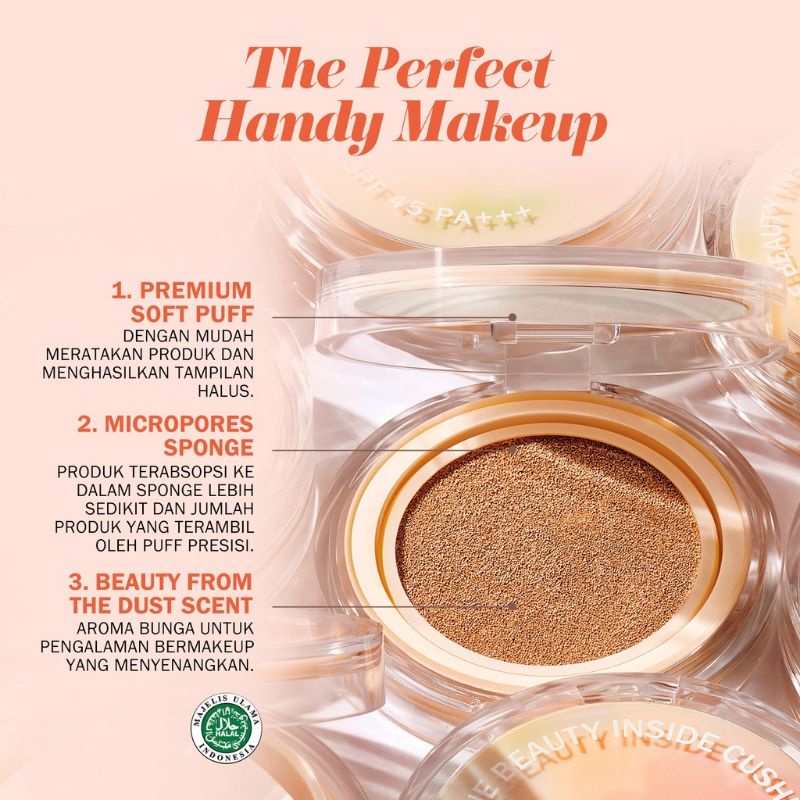 LIMITED EDITION (GOSEND/COD) BNB BARENBLISS KOREAN BLOOMATTE TRUE BEAUTY INSIDE COVER CUSHION 24H | HOLIDAY INSIDE CUSHION + refill FULL COVERAGE