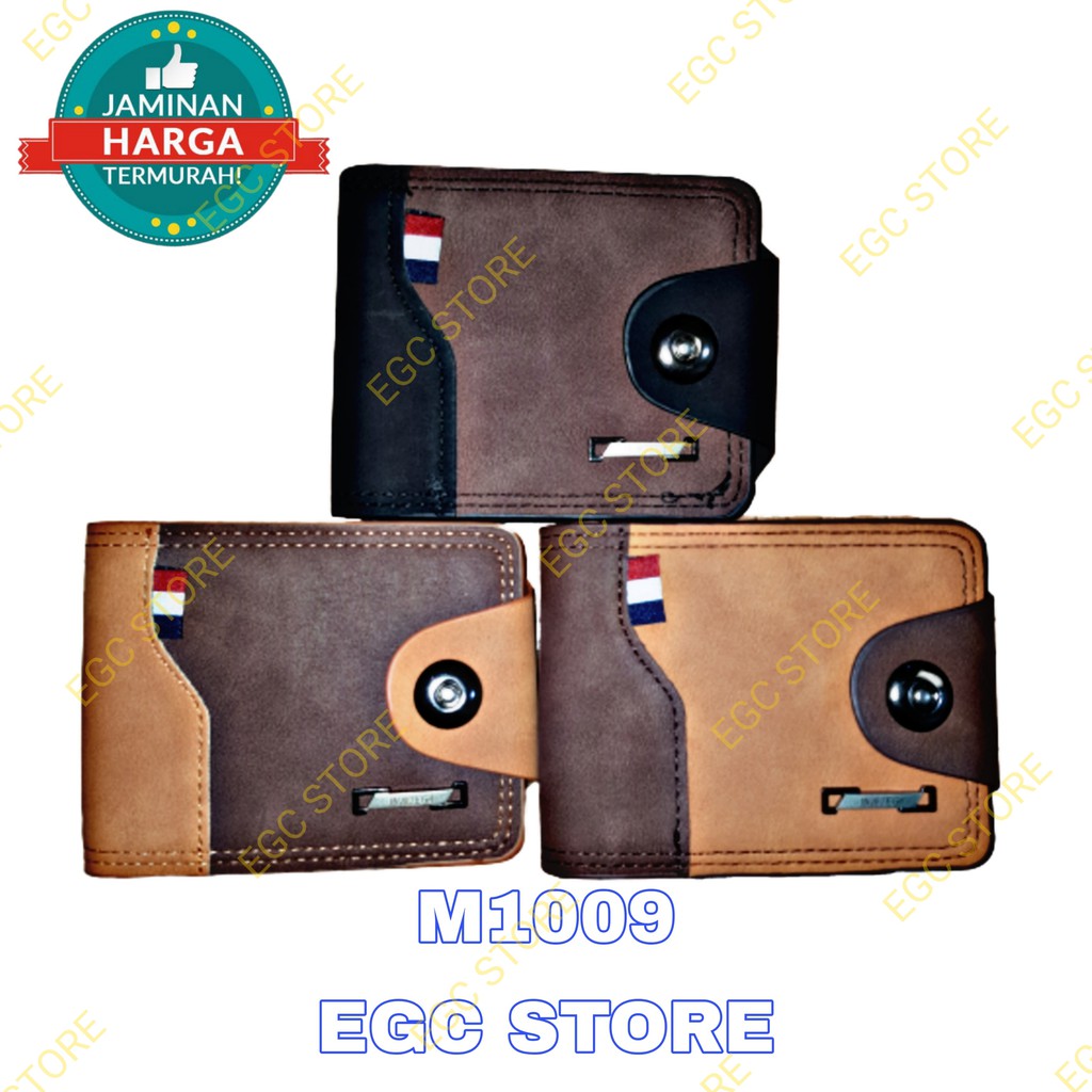 DOMPET MORTEGA PRIA KANCING BAHAN KULIT / MORTEGA MAN LEATHER WALLET - M-1009, M-1049