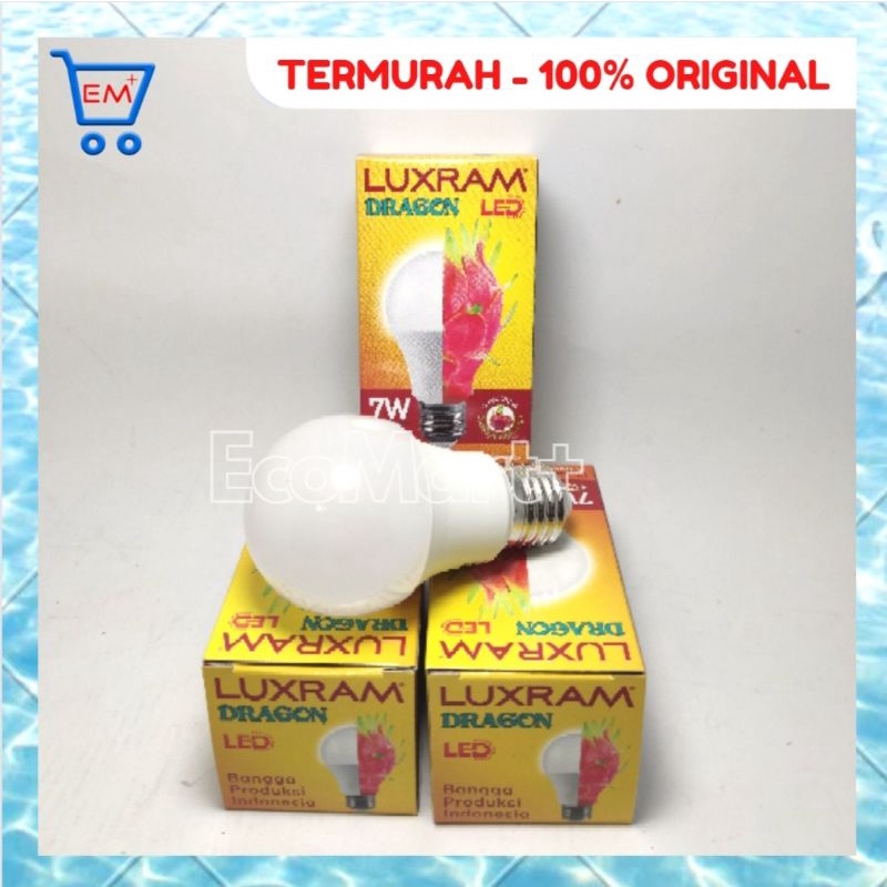 PROMO !! Lampu LED LUXRAM  7W Kuning/Warm White bisa untuk budidaya BUAH NAGA , penerangan CAFE