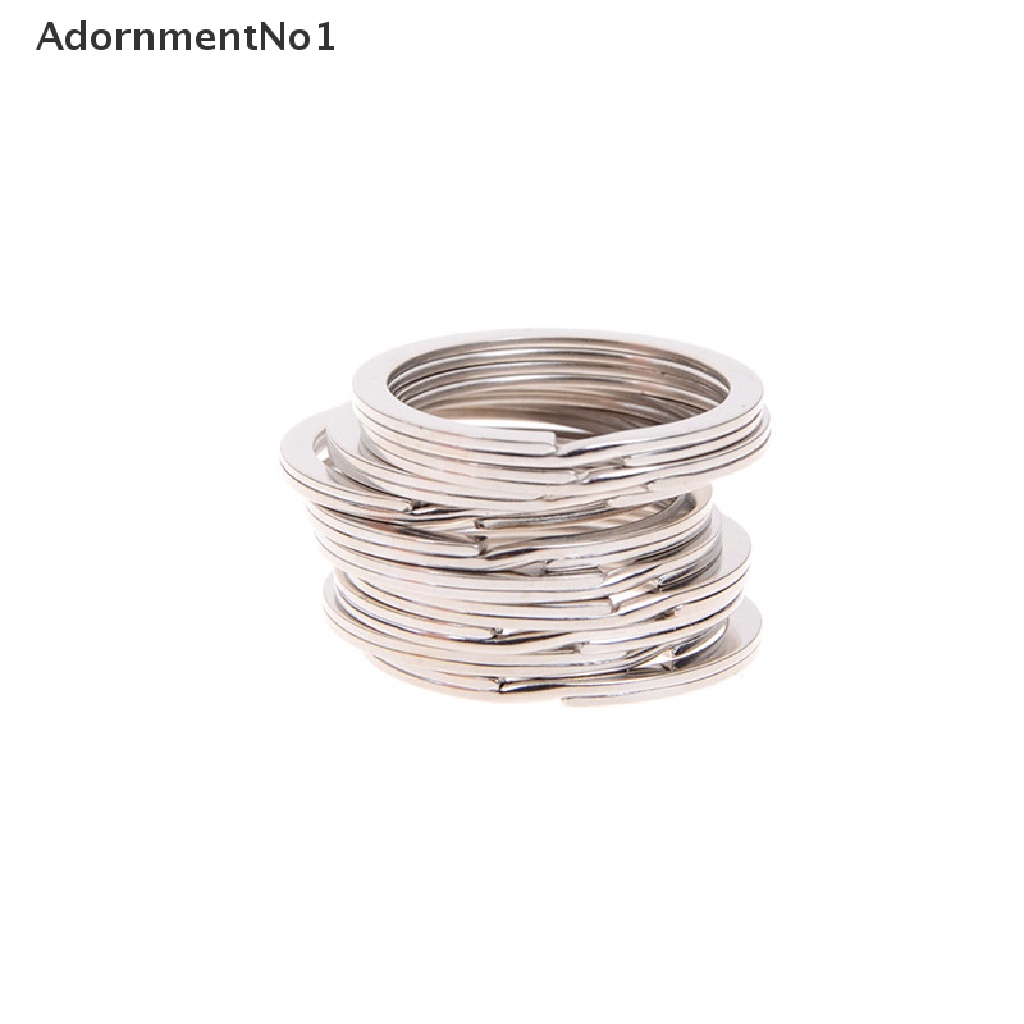 (AdornmentNo1) 10pcs Gantungan Kunci Split Ring Bahan Metal 1.5x25mm