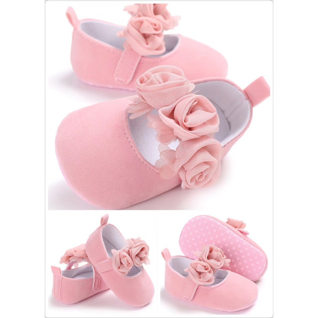 LittleAaron C373 3BUNGA Sepatu prewalker bayi dan anak perempuan newborn 3-18 bulan Sport Termurah Sendal Bayi Anak Cewek Cowok