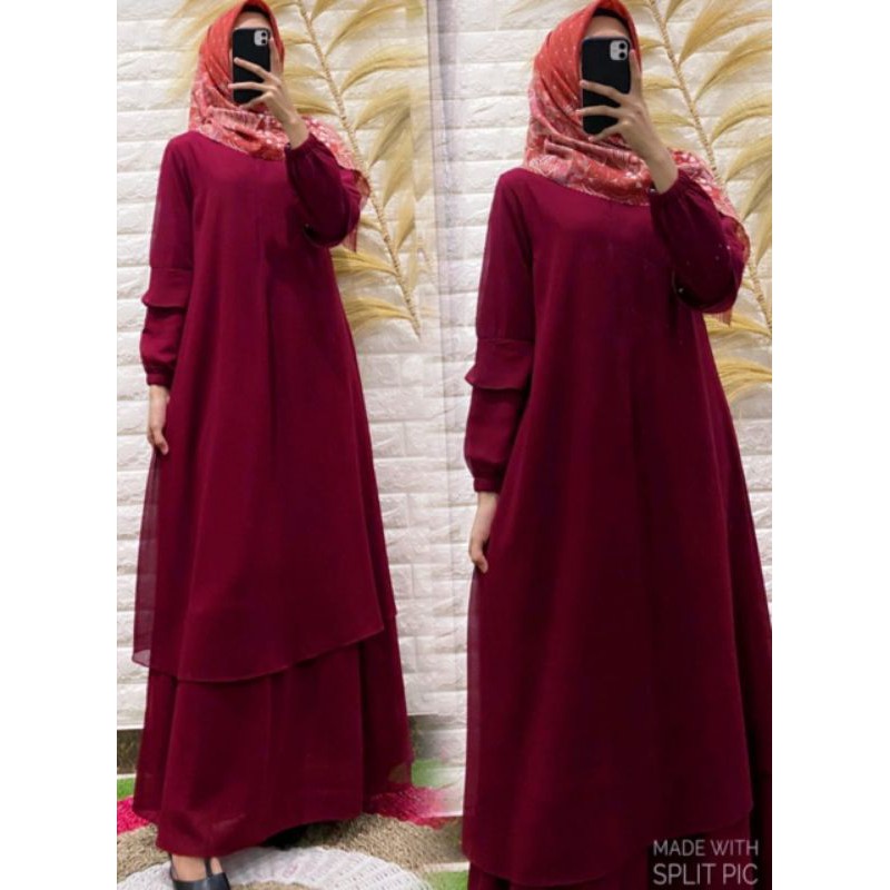 gamis Malaysia polos Ori Raihanah by pm