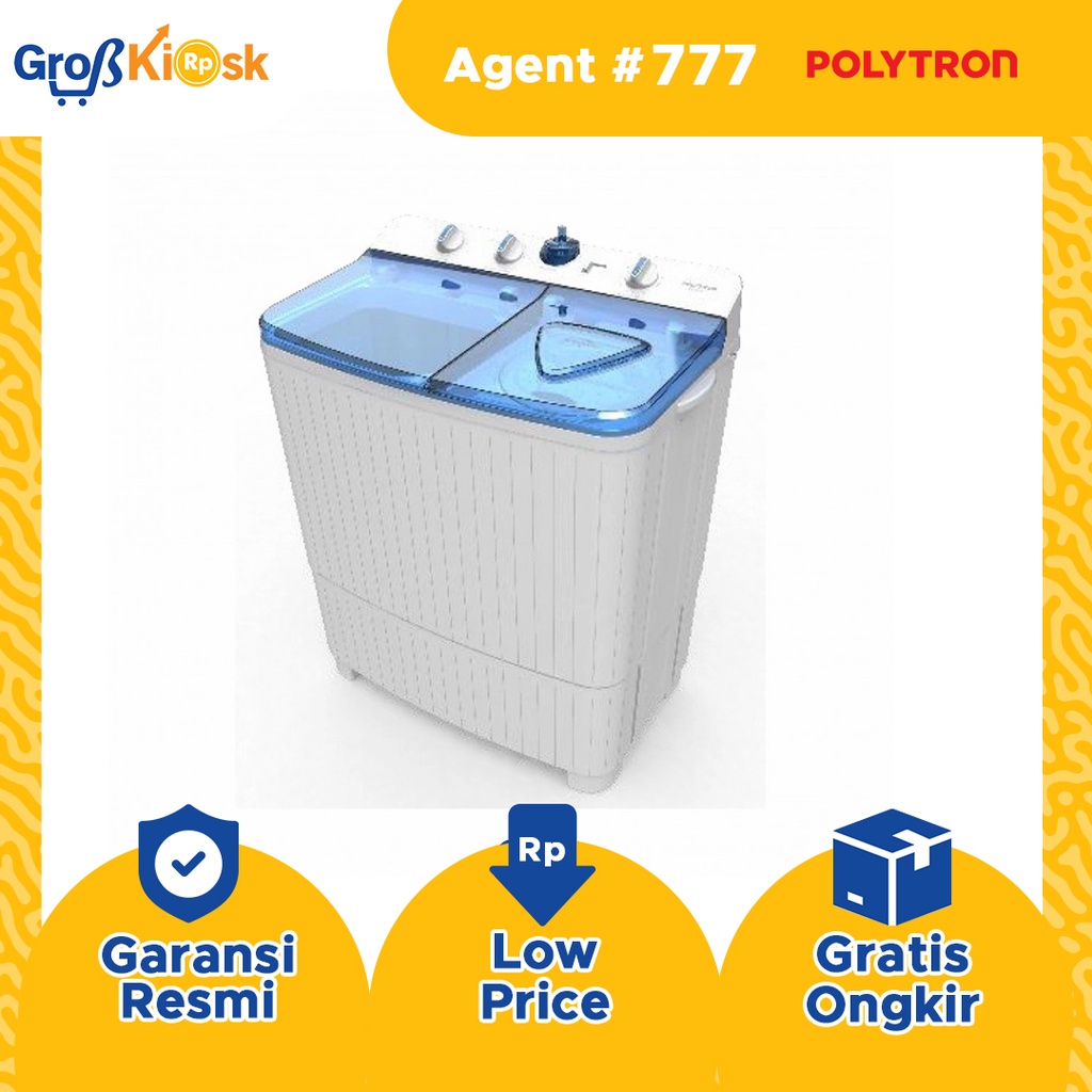 Mesin Cuci 2 Tabung 7 Kg Polytron Twin Tub PWM-751 / PWM751/ PWM 751