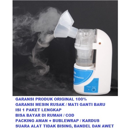 GARANSI ORIGINAL 100% MESIN ASLI = alat terapi sesak nafas pernafasan asma yang ampuh inhaler uap ne