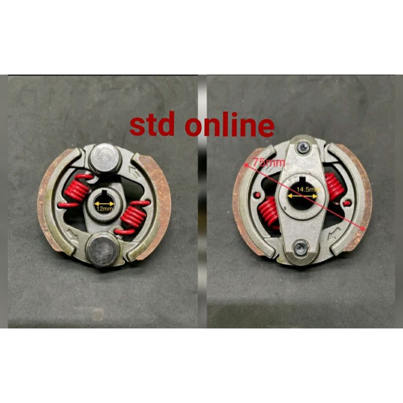Kampas motor mini 2 baut untuk motor cross trail Gp 50cc clutch shoe 2kaki