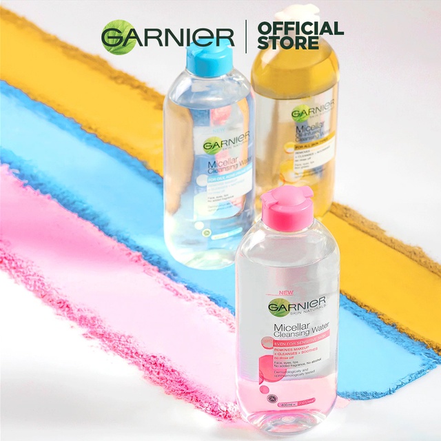(PAKET HEMAT ISI 3) Garnier Micellar Cleansing Water Pink Skin Care - 125ml (Pembersih Wajah & Makeup Untuk Kulit Sensitif) - Make Up Remover Image 8
