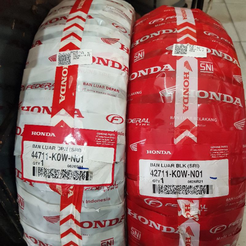 BAN MOTOR HONDA ADV150 PCX160 BAN LUAR DEPAN BELAKANG Honda 110/80-14 dan 130/70-13 Asli Honda AHM