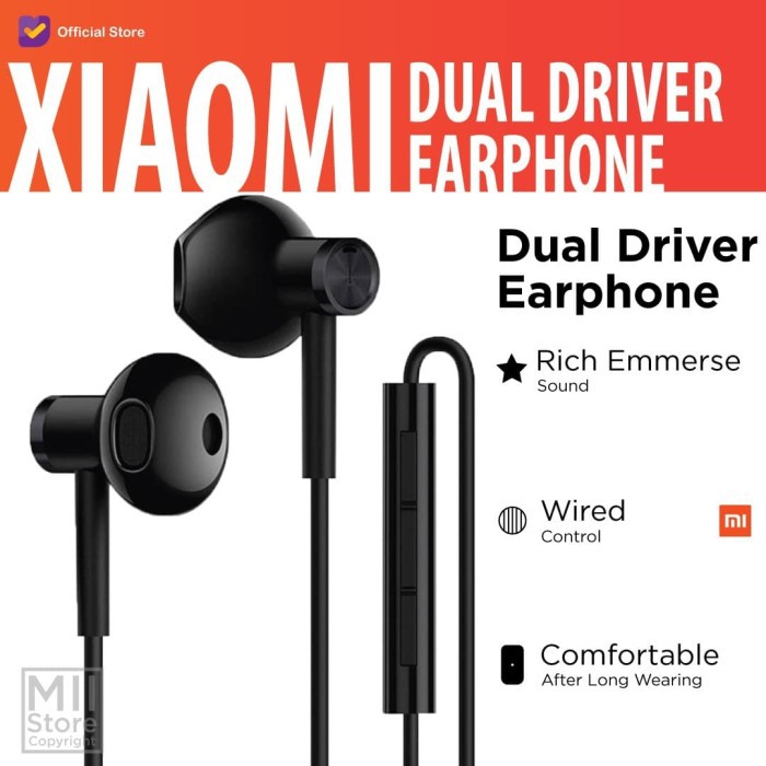 Headset Xiaomi Mi Dual Driver Earphone Type C Original