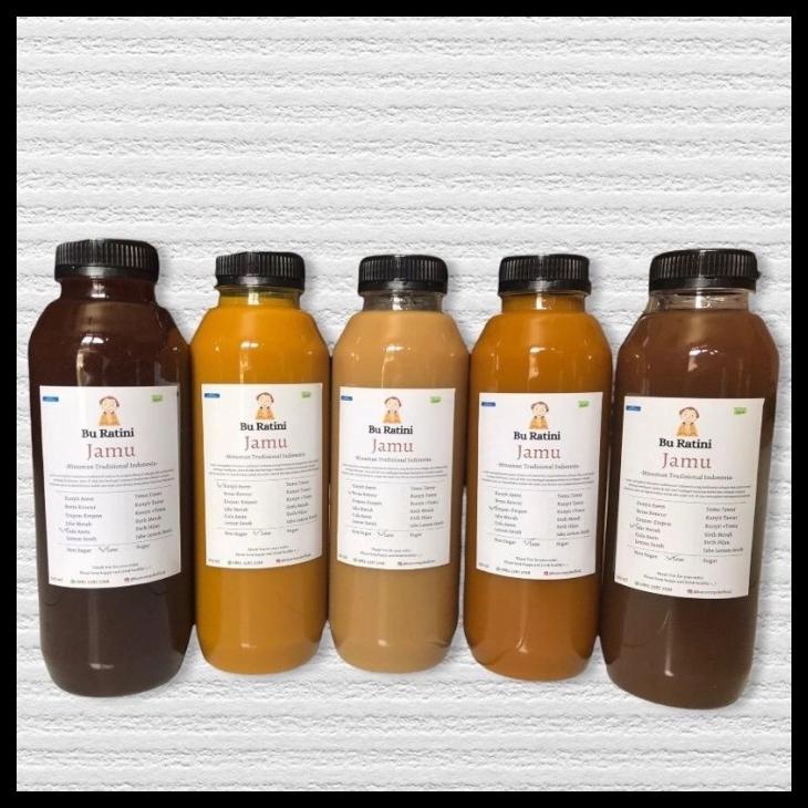

DISKON TERBATAS !!! JAMU BU RATINI/PAKET MIX JAMU SEGAR 500ML (5 BOTOL) MADE BY ORDER TERLARIS