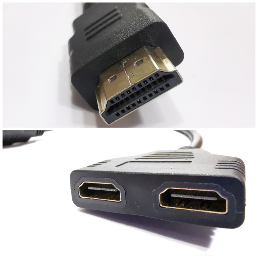 HDMI SPLITER 2 PORT KABEL 3D HD 1080P SPLITTER CABANG V 1.4