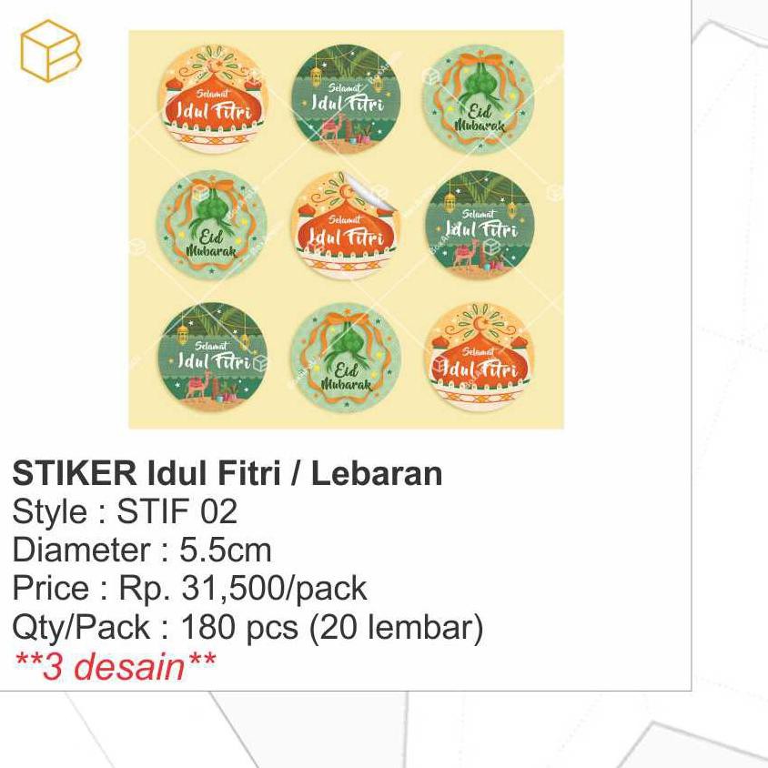 

BESTSELLER<> Sticker Lebaran/Stiker Idul Fitri//Hiasan/Kertas tempel/Tempelan/Hiasan - STIF02 [8Y4]