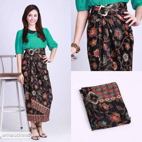 Rok Kain Lilit Kipas Besar  3 Warna Blue, Light Choco, Green