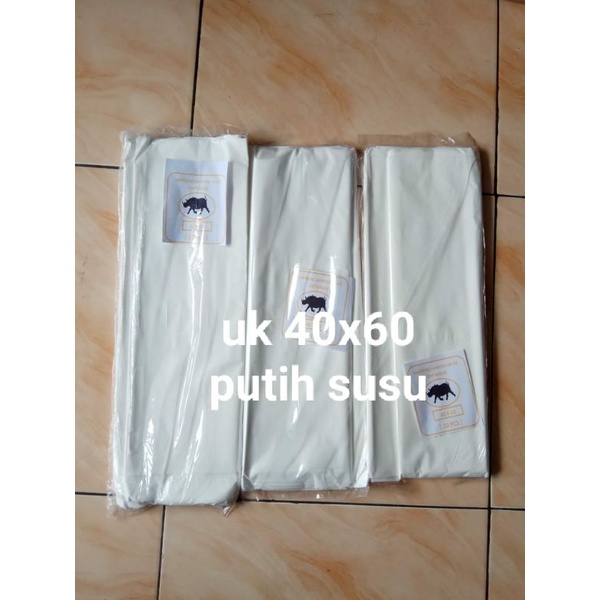 plastik sampah putih susu uk 40x60 trash bag kantong plastik