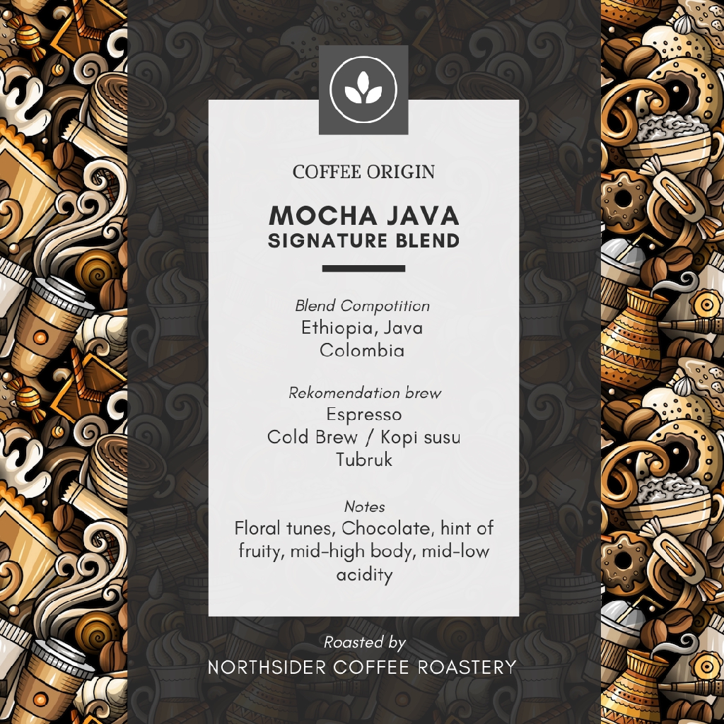 KOPI BIJI COLD BREW-ESPRESSO BLEND MOCHA JAVA - 500GR NORTHSIDER COFFEE