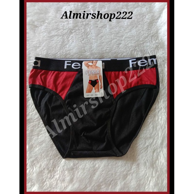 Celana Dalam Cowok Murah Katun Fema/Chuan Kedo Boxer Ban Murah Bahan Katun Halus/ CD Sempak Celana Dalam Pria