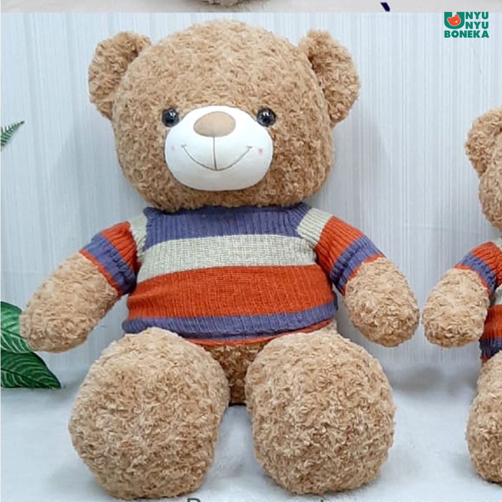 Boneka Teddy Bear Sweater Warna Warni 24&quot;/90cm Beruang Animal