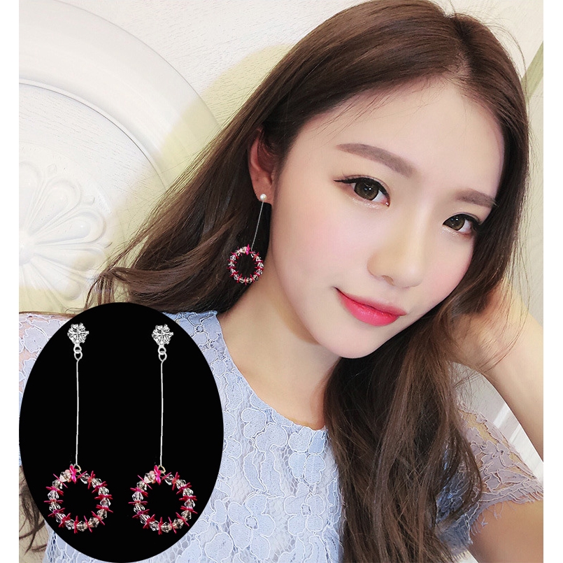 Anting Fashion Model Stud Diamond Kombinasi Variasi Ring 422
