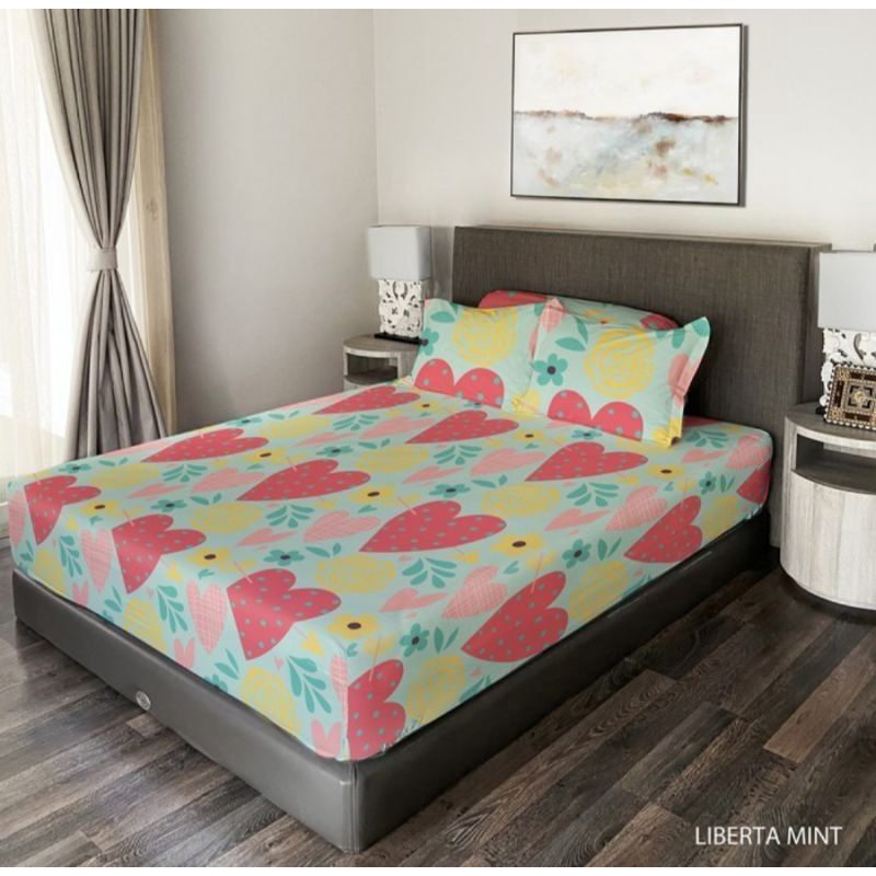 King Rabbit Sprei Single Uk 100 - 120cm, Motif Libertha