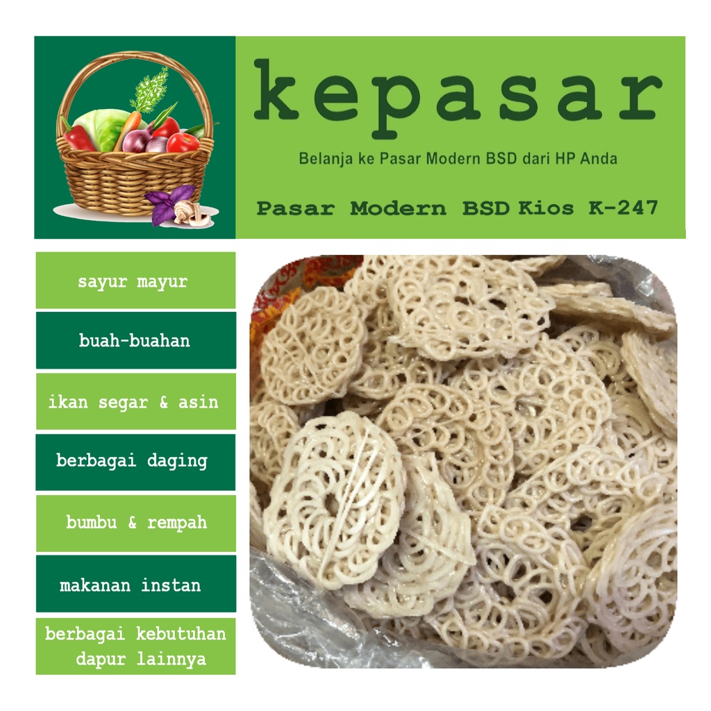 

Kerupuk Keriting Mentah 500 g - Putih & Kuning