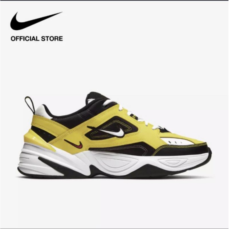 SEPATU SNEAKERS NIKE M2K TEKNO CHROME YELLOW BLACK ORIGINAL