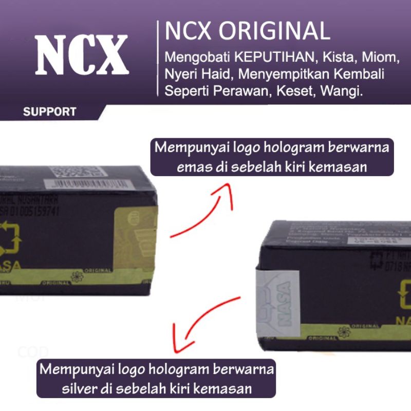 NCX CRYSTAL X OBAT KEPUTIHAN/ BAU TAK SEDAP /MERAPATKAN MISS V