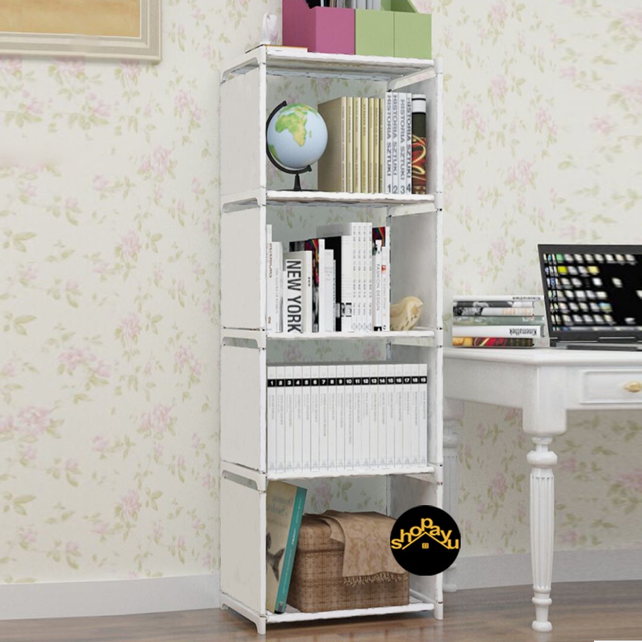 Rak buku serbaguna lemari multi fungsi rak sepatu portable