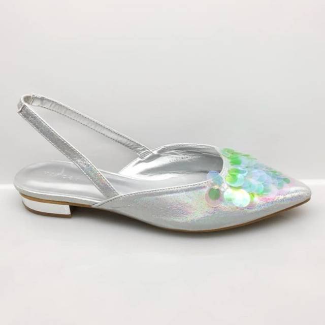 Cantik sz 6/37 CrazySale❣️VINCCI ORIGINAL VI20194443 CASUAL SILVER SEPATU TALI MEWAH PESTA CASUAL KE