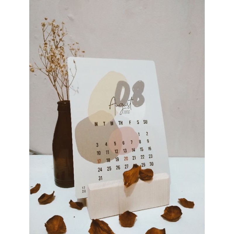 Wood holder — hiasan kayu penyangga kalender, aesthetic poster