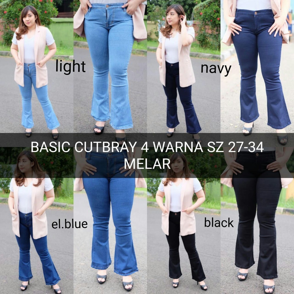 CELANA WANITA  BASIC CUTBRAY JEANS