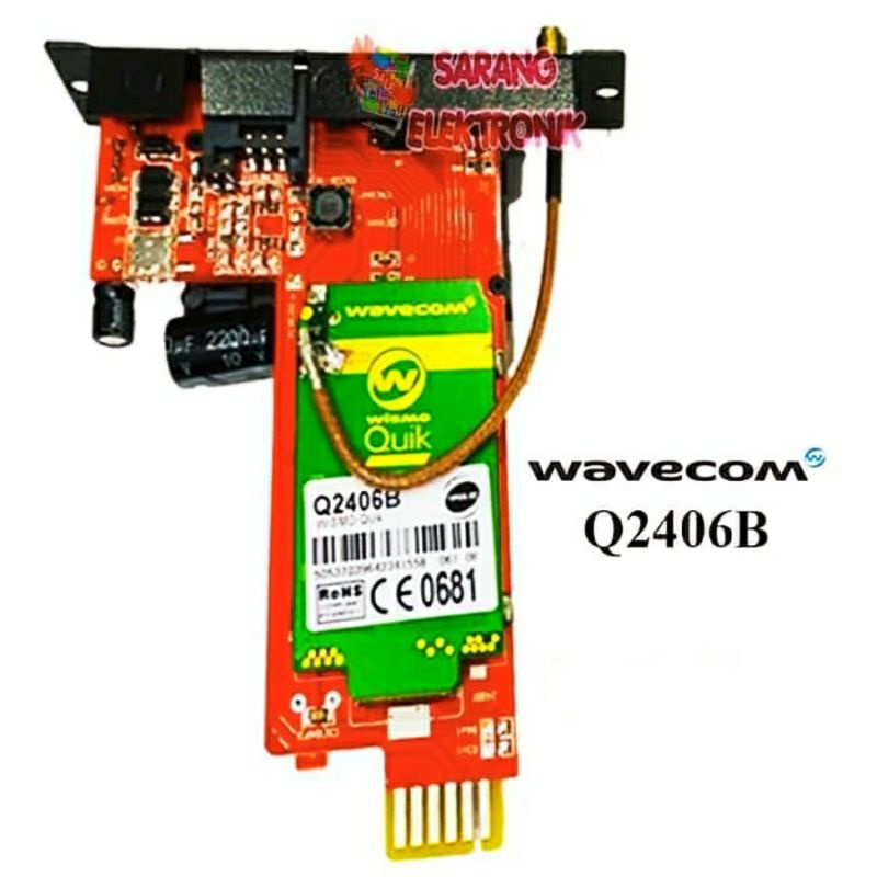 Slot Modem Pool 6 Pin Module Wavecom Q2406B - Merah murah