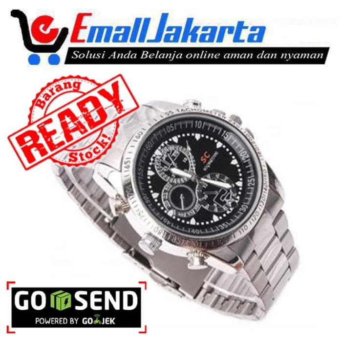 8Gb Watch Spy Cam Jam Tangan Kamera Pengintai Camera Spycam HD
