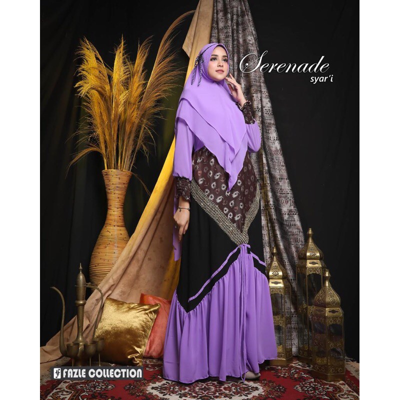 Gamis Serenade Syari Original By Fazle Collection (READY SIAP KIRIM)