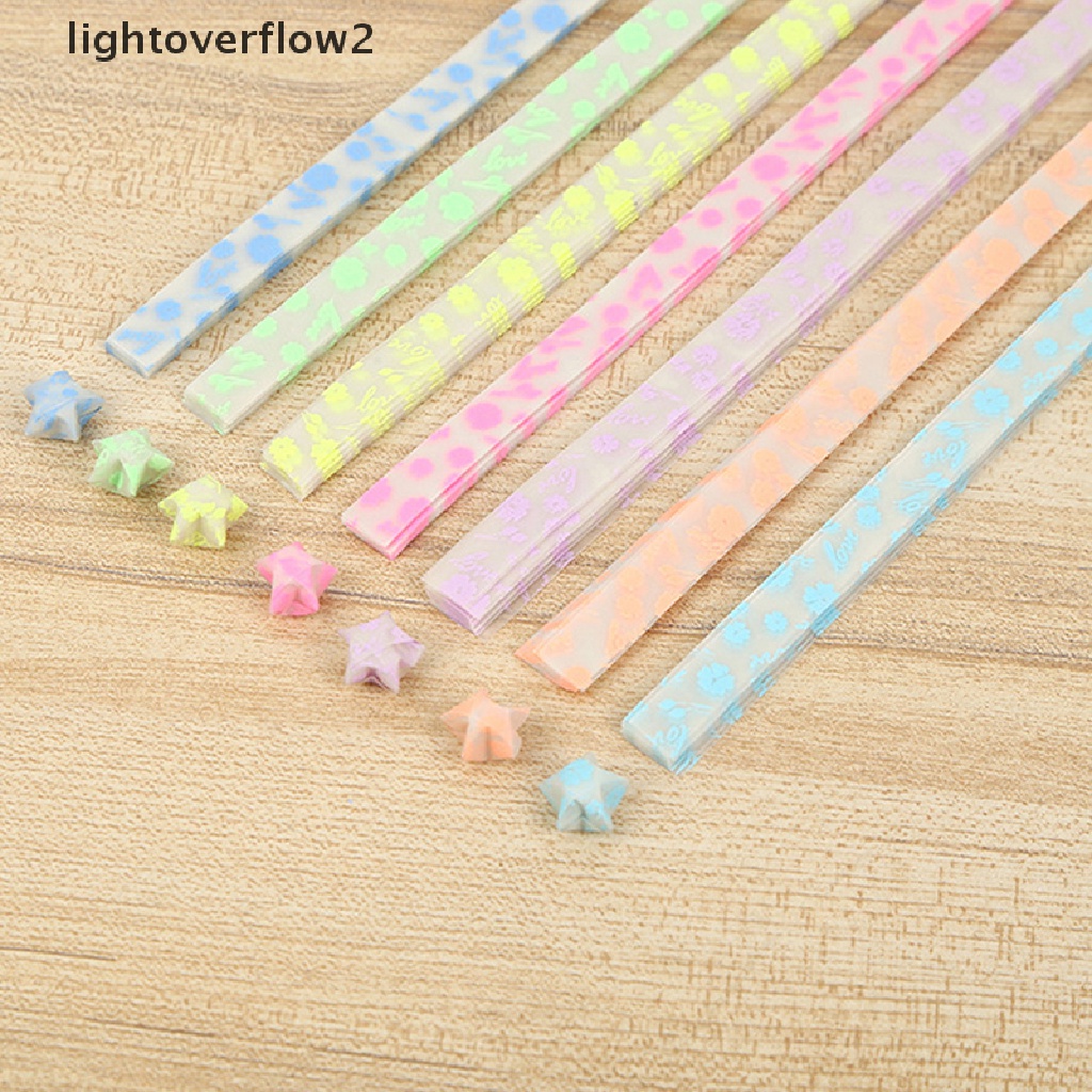 (Light2) 210pcs / Set Kertas Origami Lipat Luminous Motif Langit Berbintang