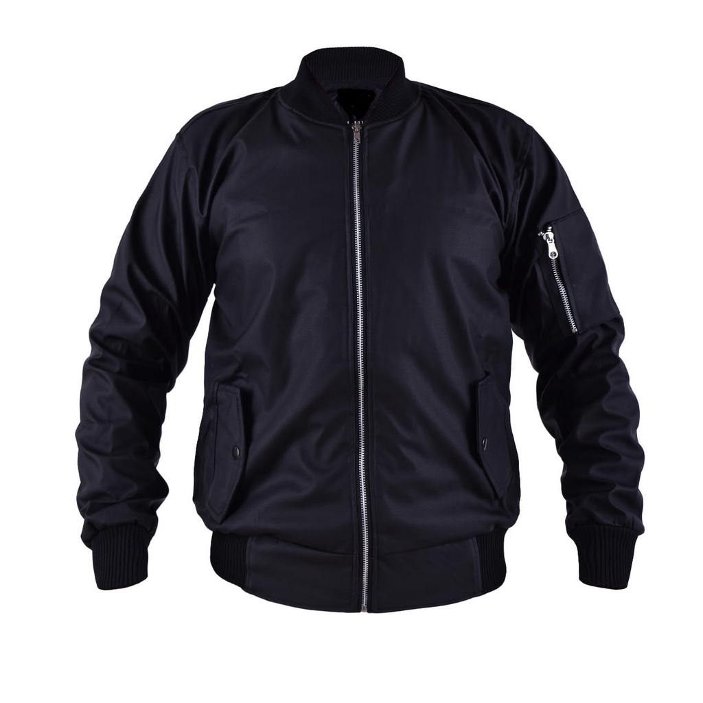 Jaket Bombers Semi Kulit Pria Terbaru BKRS 015 Murah / Jaket Motor Pria