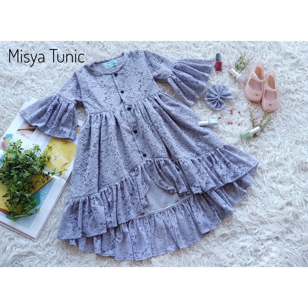 TUNIK MISYA/TUNIK ANAK CEWEK/DRES BROKAT/TUNIK BROKAT