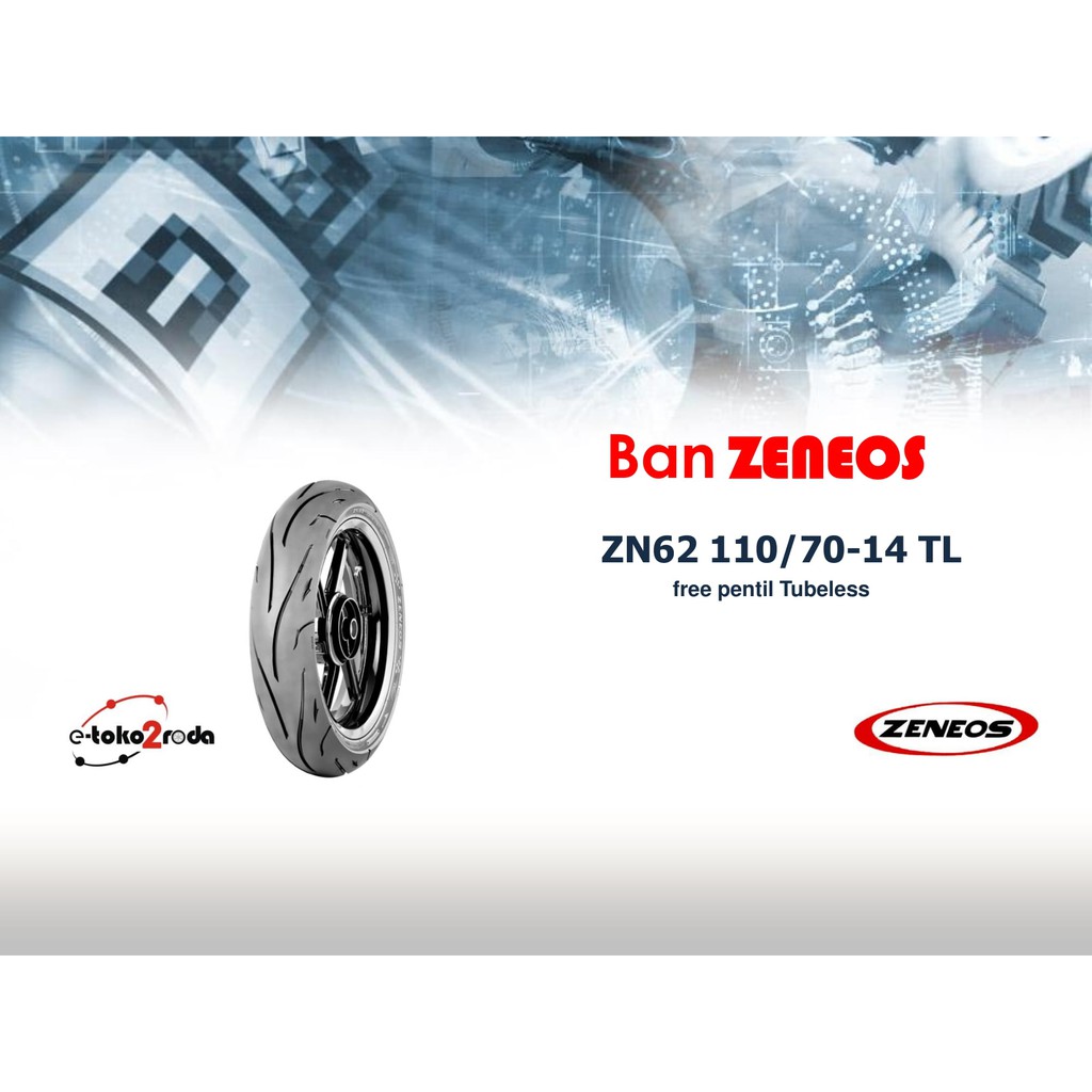 BAN ZENEOS TUBELESS ZN62 110/70 RING 14