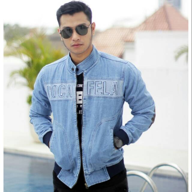 jaket rocafela dada jaket jeans pria