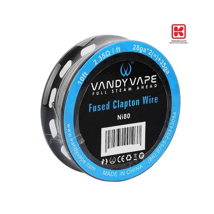 Vandy Vape Fused Clapton Wire Ni80 28AWG - 35AWG 10 Feet [4,6 Meter]
