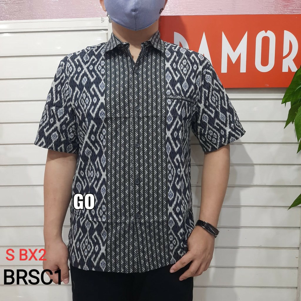 gos BRSC DAMOR (CRESSIDA) KEMEJA BATIK Cowok Pakaian Pria Baju Batik Dewasa Lengan Pendek