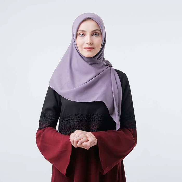 Zoya Kerudung Segi Empat Polos - Maruna Nadir Scarf Silver Grey