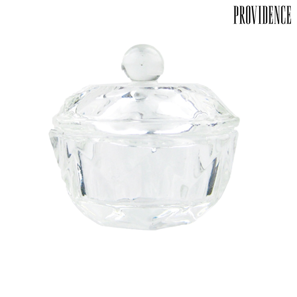 Providence Clear Nail Art Dish Transparent Anti-scratch Glassware Clear Nail Art Powder Dappen Dish for Home