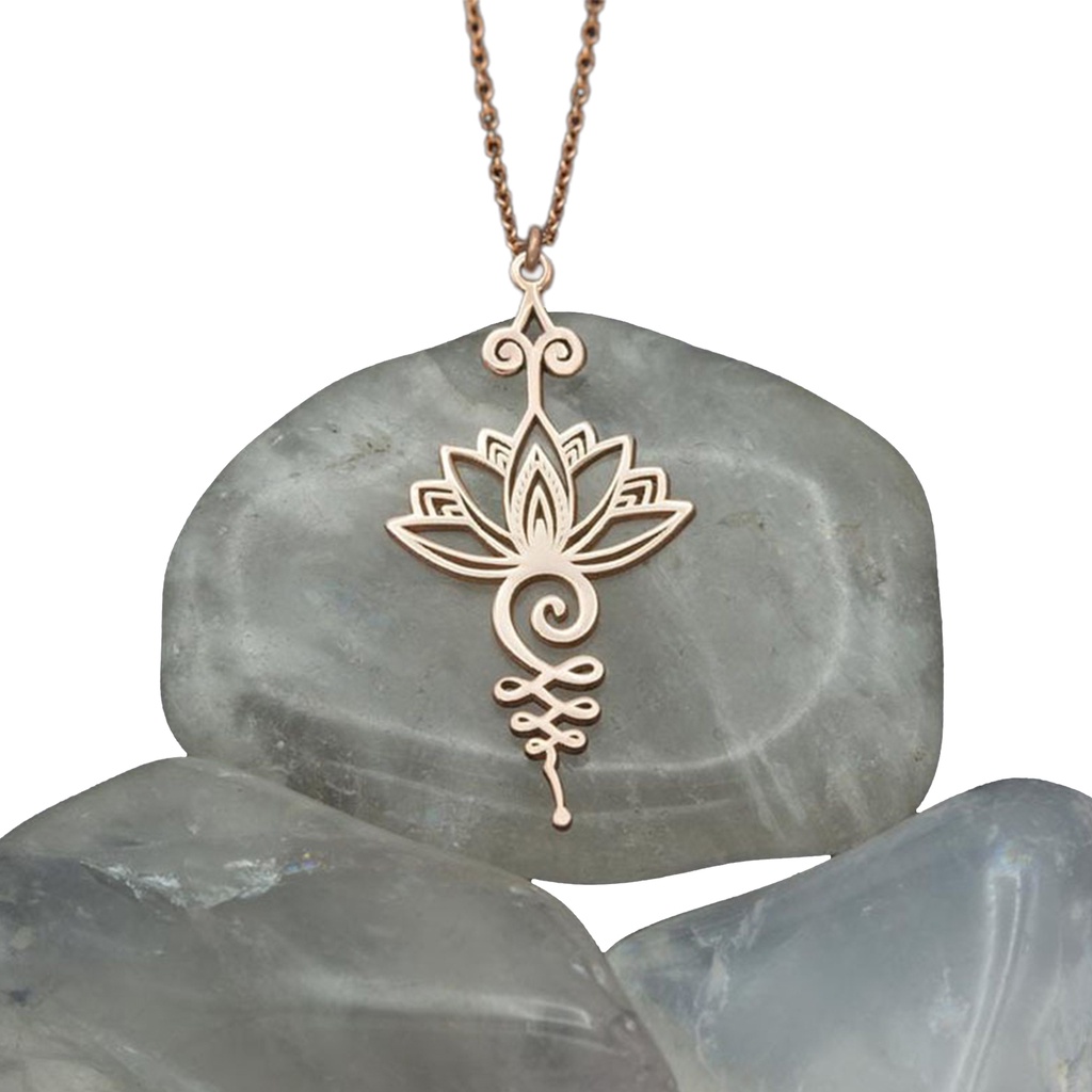 Hu Hu Hu Hu Hu Alat Bantu Pasang Kacamata♡ Kalung Liontin Bahan Metal Alloy Desain Teratai Geometris Gaya Klasikelegan Untuk Wanita