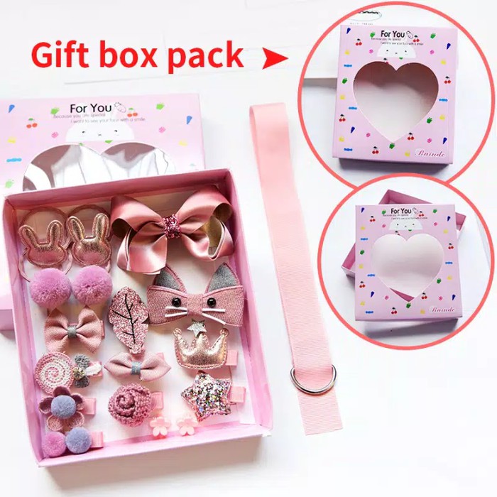 Set Pita Jepit Rambut Hair Clip Anak Perempuan isi 18 pcs