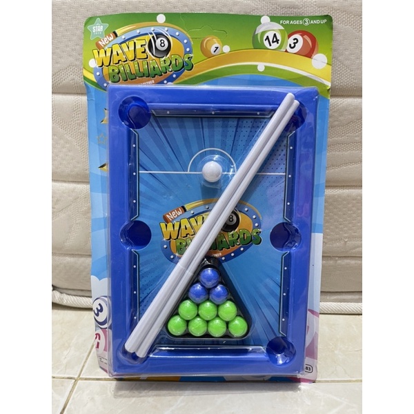 MAINAN BILLIARD MINI SET / MAINAN BOLA SODOK WAVE BILLIARD 2583