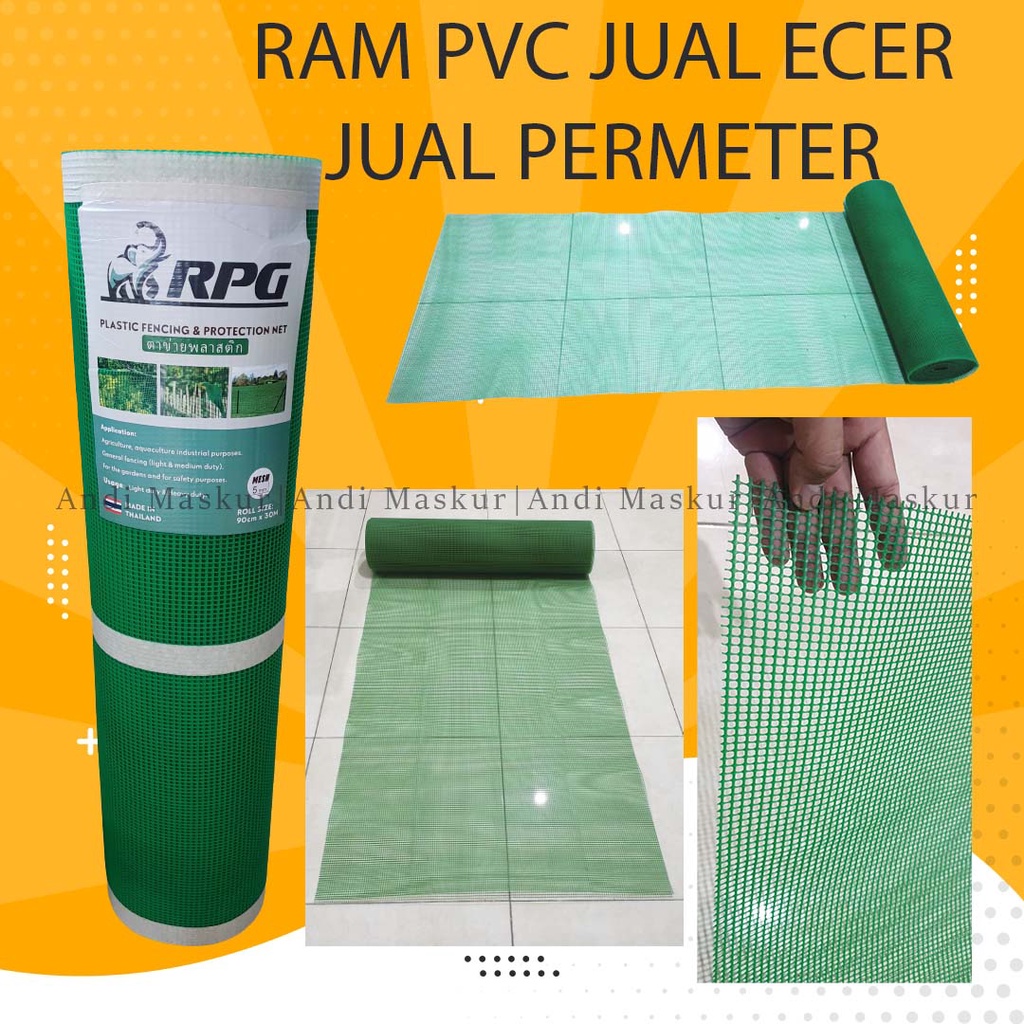 Ram PVC RPG original Thailand jual eceran permeter lebar 90cm (PER METER)