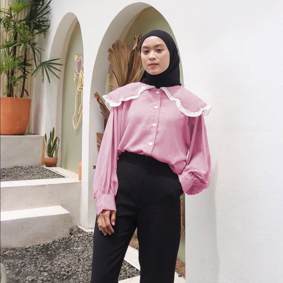 1KG MUAT 5PCS | MARINA BLOUSE SHIRT TOP RENDA RUFFLE BALONA HITS OOTD SELEBGRAM FASHION GROSIR MURAH