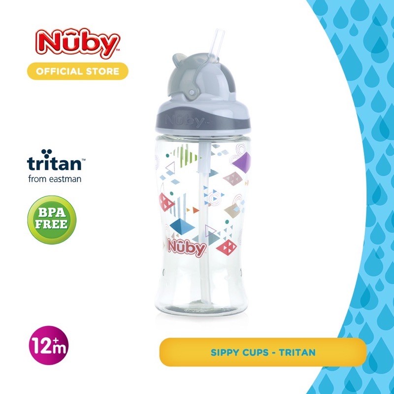 Nuby Thirsty Kids Flip It Boost - Botol Minum Anak 360ml Sport Bottle