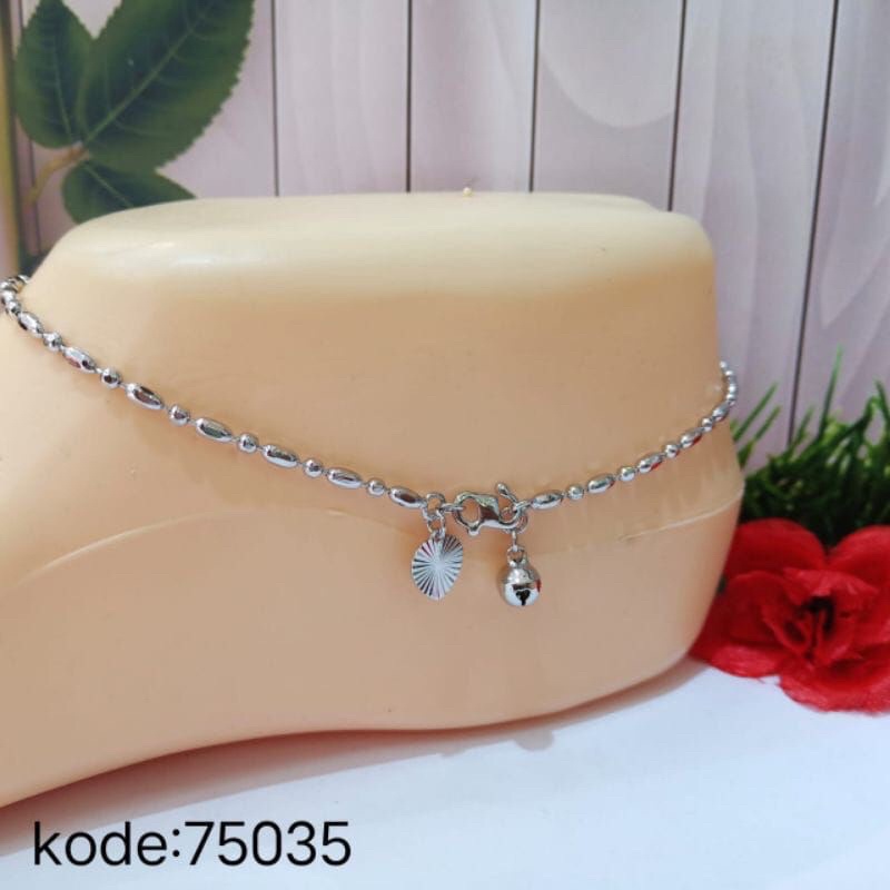 Gelang kaki silver dewasa Xuping